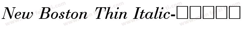 New Boston Thin Italic字体转换